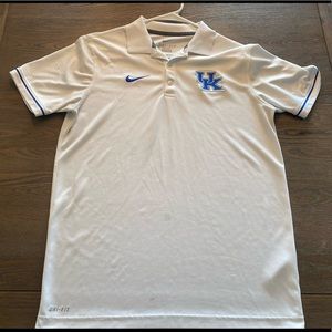 Nike Dri Fit University of Kentucky Polo White